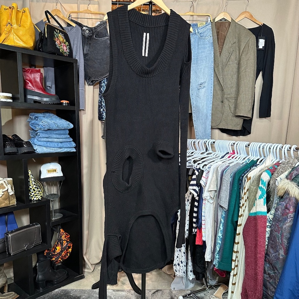 Rick Owens Black Banana Cashmere Sweater XL - Picture 7 of 17
